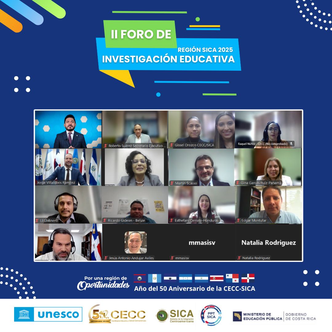 Featured image for “Países del SICA se reúnen en exitoso II Foro de Investigación Educativa para fortalecer la educación regional”